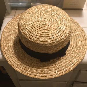 Simple straw knit summer hat